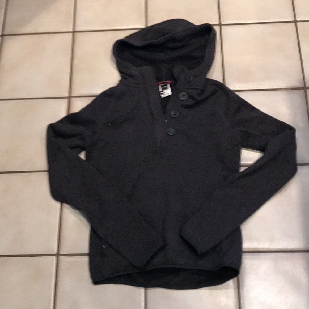 North face quarter button hoodie size small